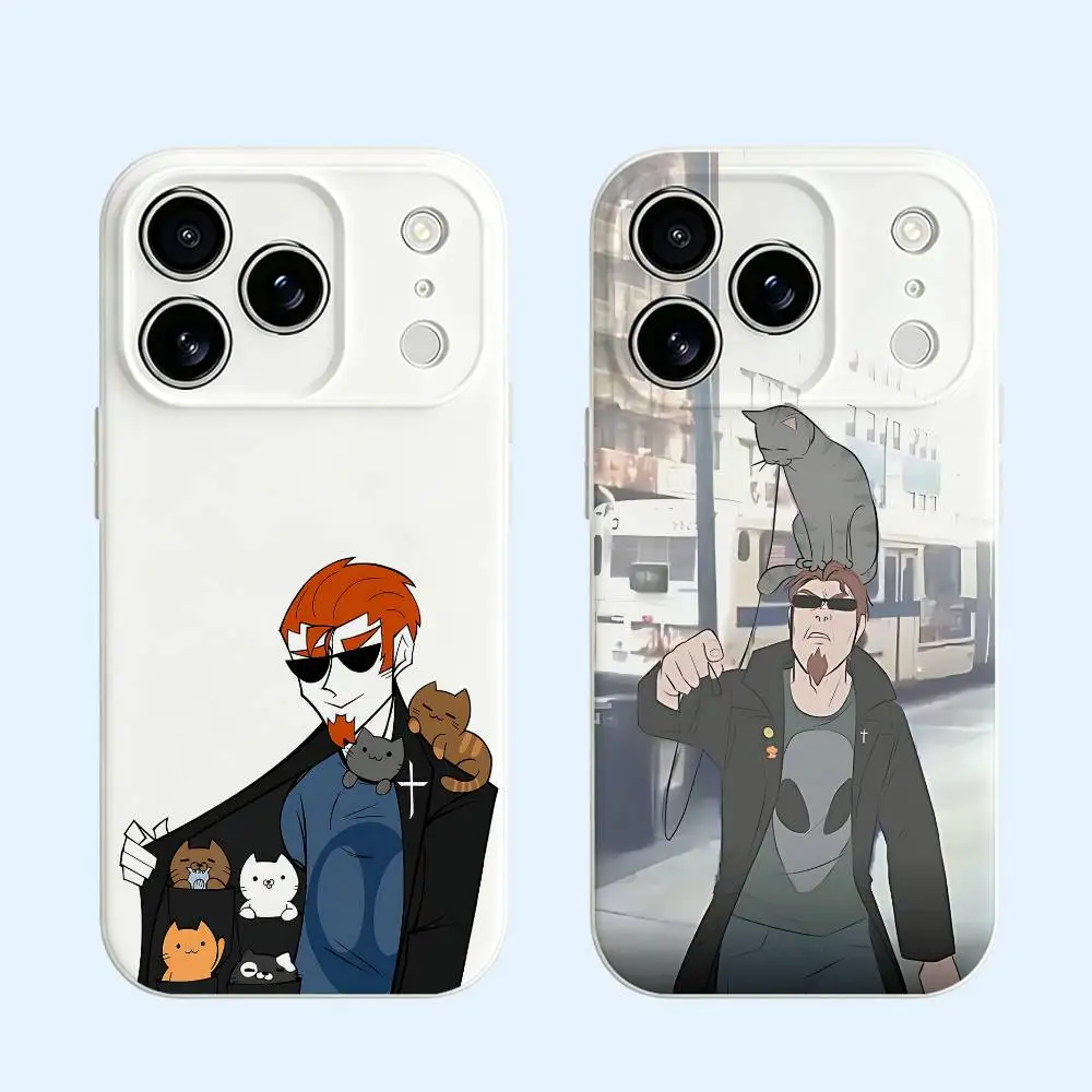 

The P-Postal D-Dude Black Soft TPU Phone Case For iPhone Models Shockproof Anti-Scratch Protective Cover