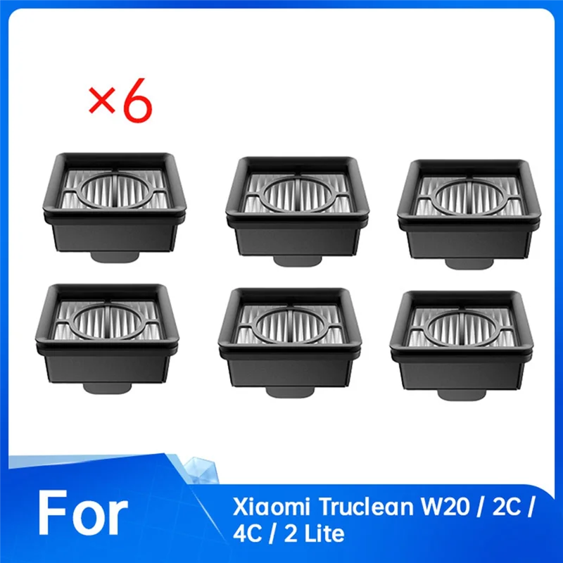 AC39-6 PCS Sostituzione del filtro per Xiaomi Truclean W20 / 2C / 4C / 2 Lite Parti di ricambio del filtro per aspirapolvere umido e secco