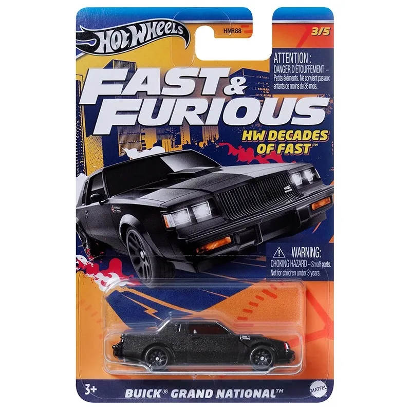 Hot Wheels Fast & Furious-coche fundido a presión para niños, juguetes para niños, HW, década de rápido, EL Camino, Chevrolet, Nova, Buick,