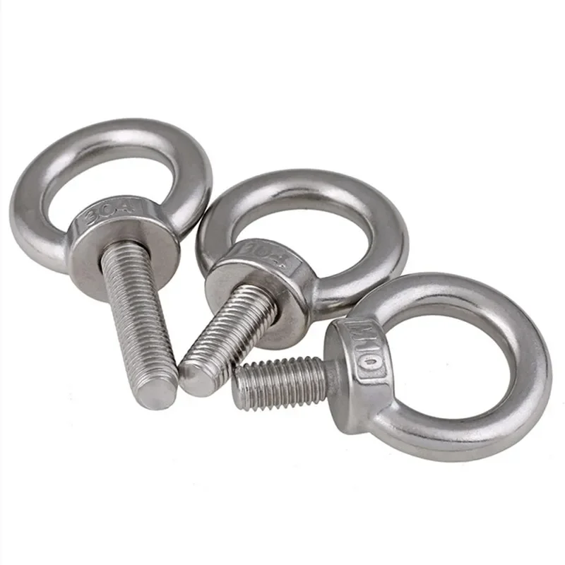 6 قطعة M3 M4 M5 M6 M8 M10 M12 مسمار بعروة الفولاذ المقاوم للصدأ البحرية رفع العين مسامير حلقة حلقة ثقب كابل حبل ييبولت أدوات الكمبيوتر