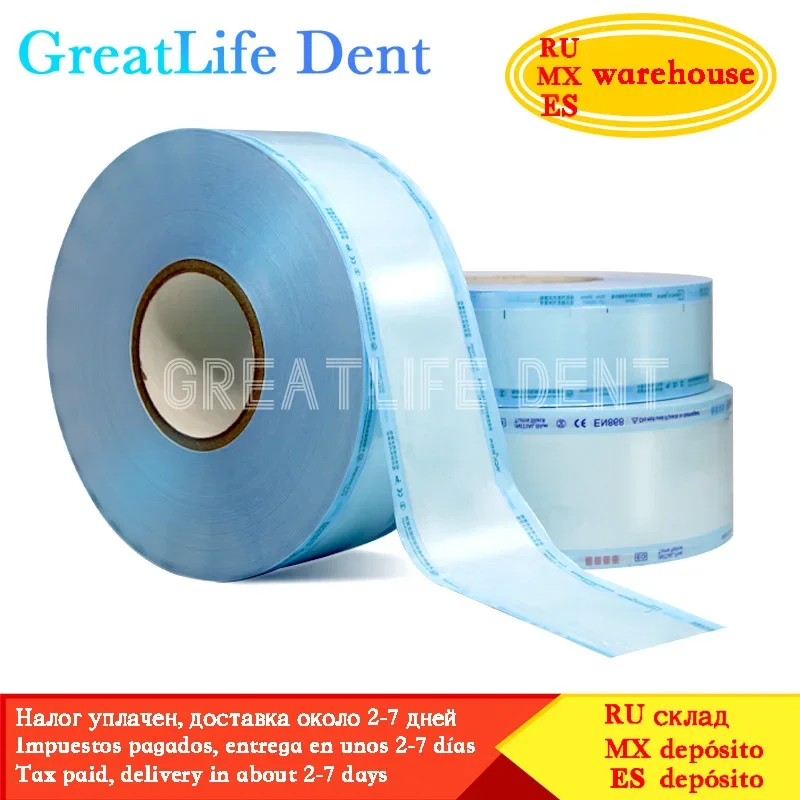 

GreatLife Dent 6 Sizes Disposable Tattoo Dental Disinfection Roll Sealing Machine Sterilization Pouches Sealed Bags