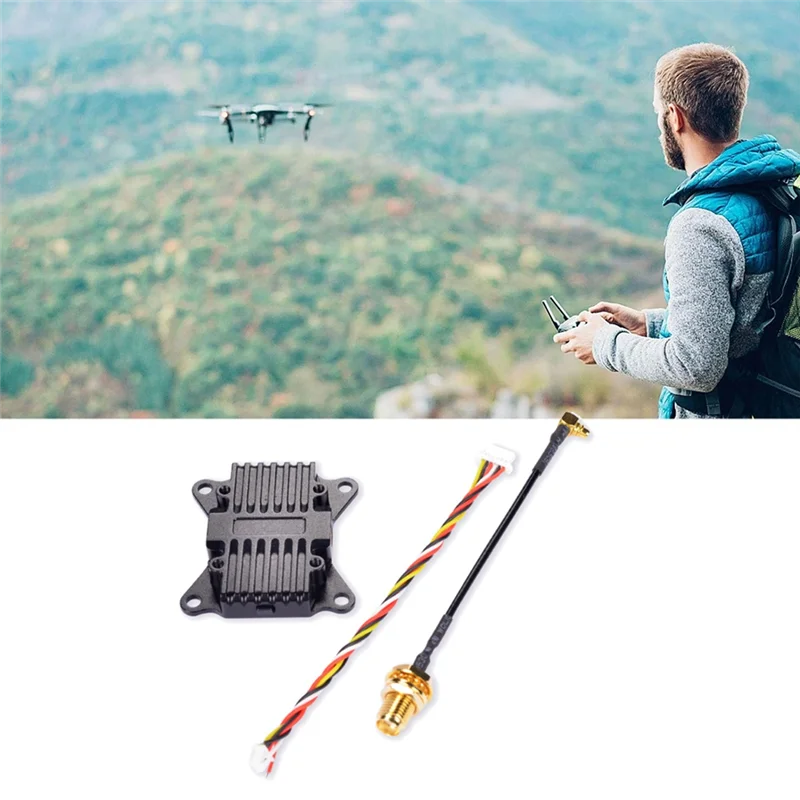 VO-5.8G 2,5 W FPV VTX FPV Drone transmisor de Audio y vídeo 48CH para FPV Dron de largo alcance RC avión