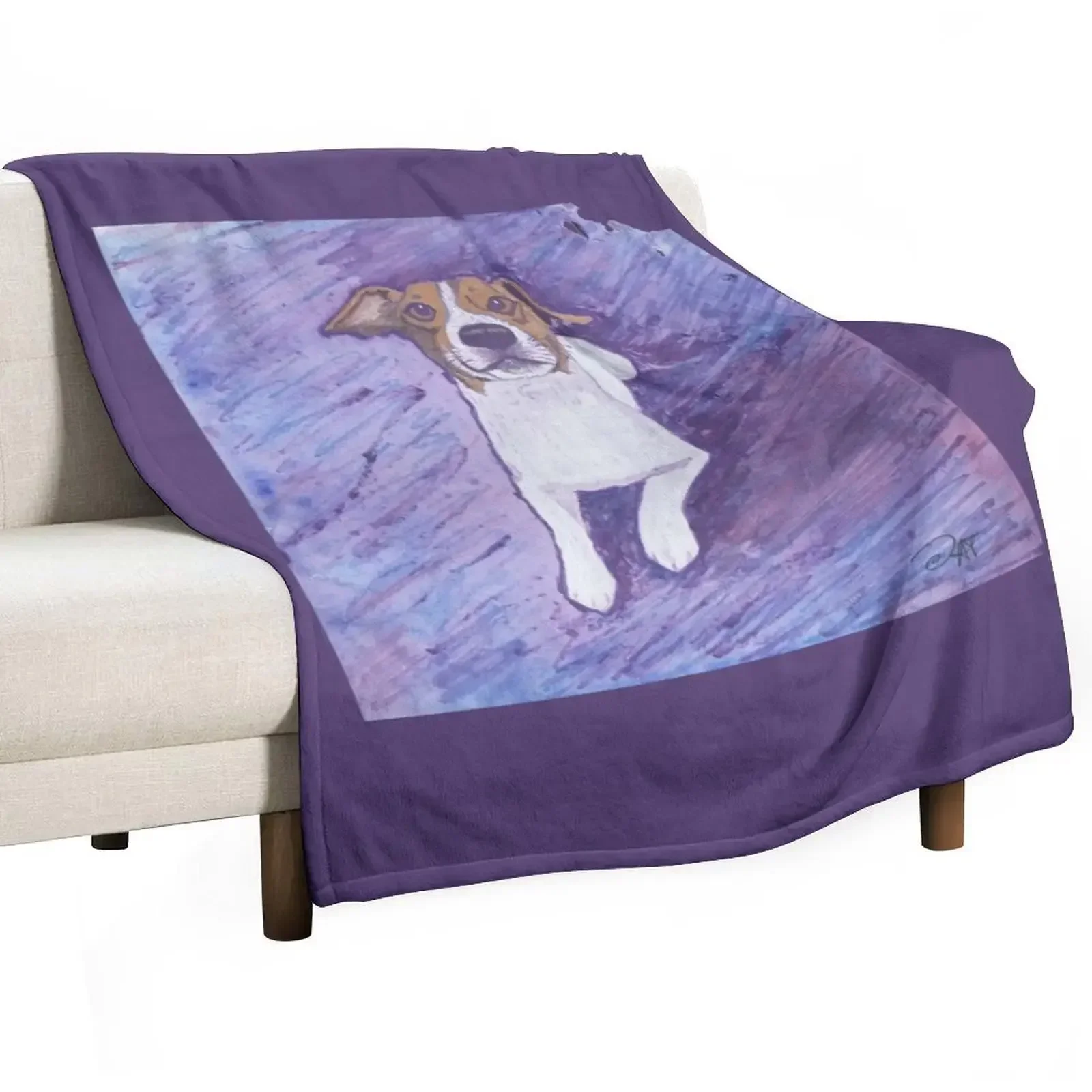 

CJ the Jack Russel Terrier Throw Blanket for winter christmas gifts Hair Retros Blankets