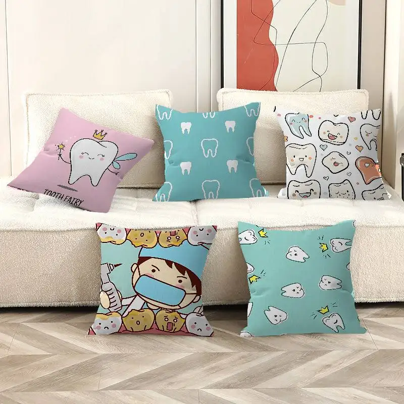 The Dentist Tooth Cute Cushion Cover Pillow Cover Decor Pillowcase Printed Cushion Case For Couch