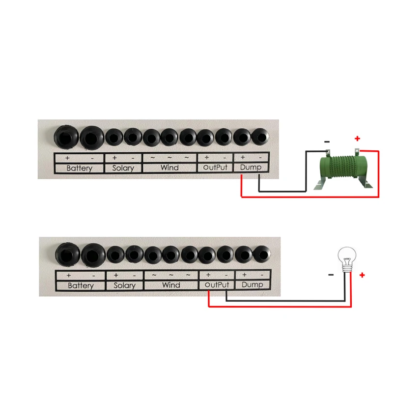 1500W Hybrid Solar System MPPT Controller Wind Complementary Dual 12V 24V 1500W Hybrid Solar System
