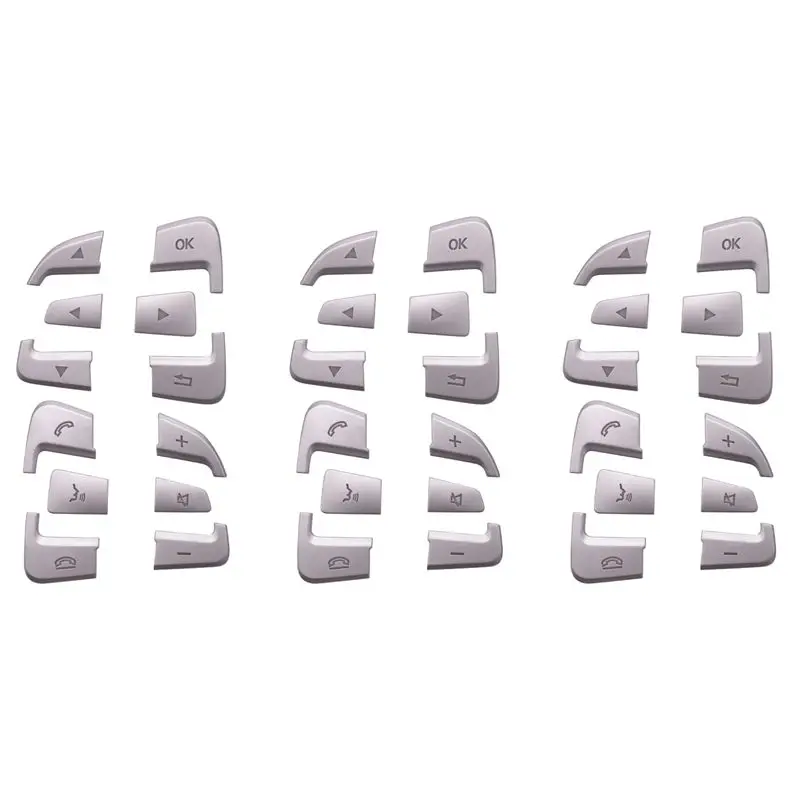 

6X Car Steering Wheel Button Cover Trim Stickers For Mercedes Benz A B Class GLA GLE GLS CLA C177 2015-2019 Accessories-T61C