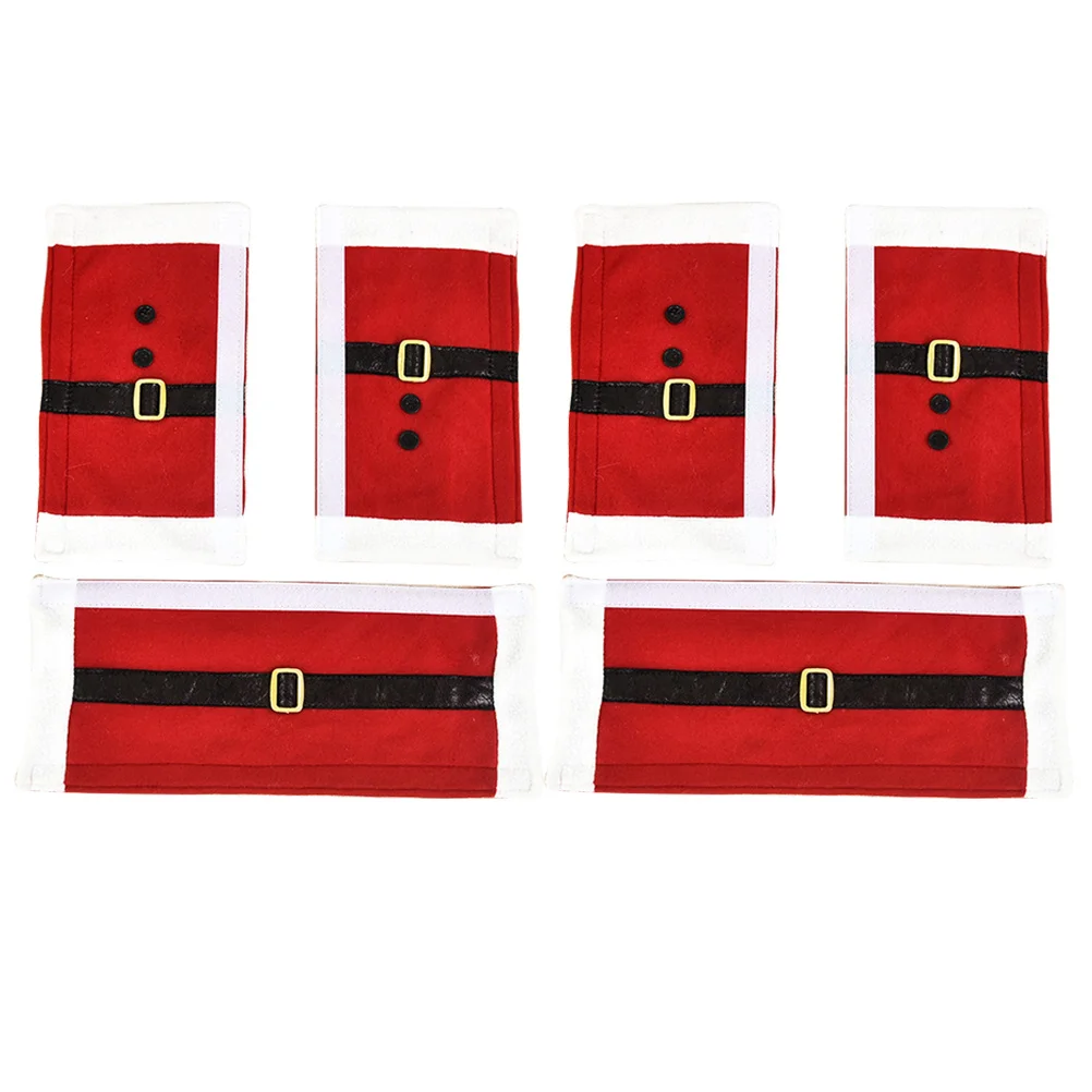 

6Pcs Christmas Handle Covers for Kitchen Appliances Decorative Fridge Microwave Oven Gloves Easy to Clean Door Handle Gloves