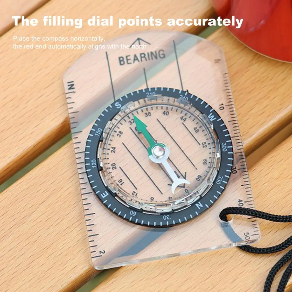 Compact Outdoor Compass Portable Outdoor Compass High Transparent Portable Hiking Backpacking Survival Map Reading for Outdoor