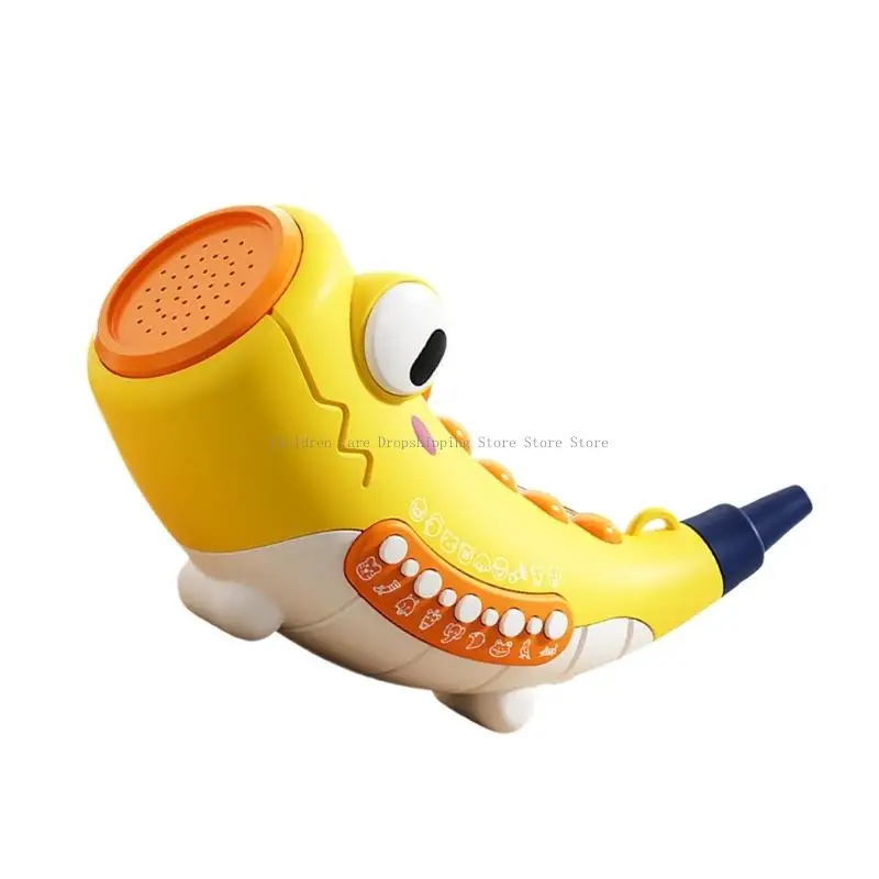 Dinosaurus Hoorn Breath Training Trumpet Kids Electric Horn Toy voor ademtraining