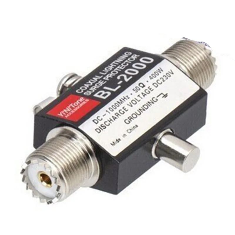 BL-2000 Pelindung Lonjakan Petir Koaksial PL259 Betina Ke PL259 Penahan Petir Koaksial Betina DC-1000Mhz