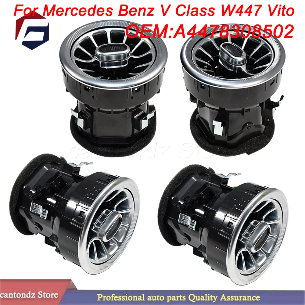 

4 x Front Inner Dashboard A/C Air Outlet Turbo Conditioning A4478308502 Air Vent For Mercedes Benz V Class W447 Vito