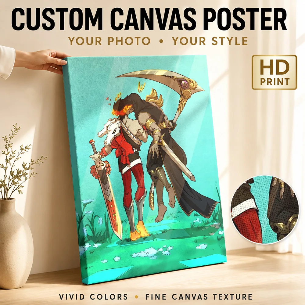 HADES game Canvas Painting Poster Custom Photo Gaming Anime Canvas Wall Art for Game Room Decor Collectible Ready to Hang Gift