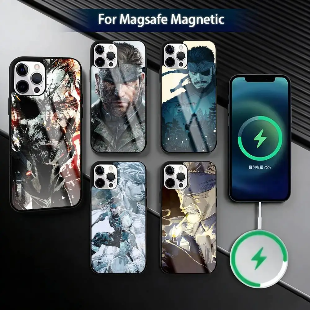 

G-Game Metal Gear Solid Phone Case For iPhone17,16,15,14,13,12,11 Plus,Pro Magnetic For Magsafe Wireless Charging