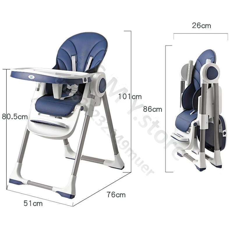 Silla de comedor portátil plegable para bebé, mesa y silla de comedor ajustable para niños