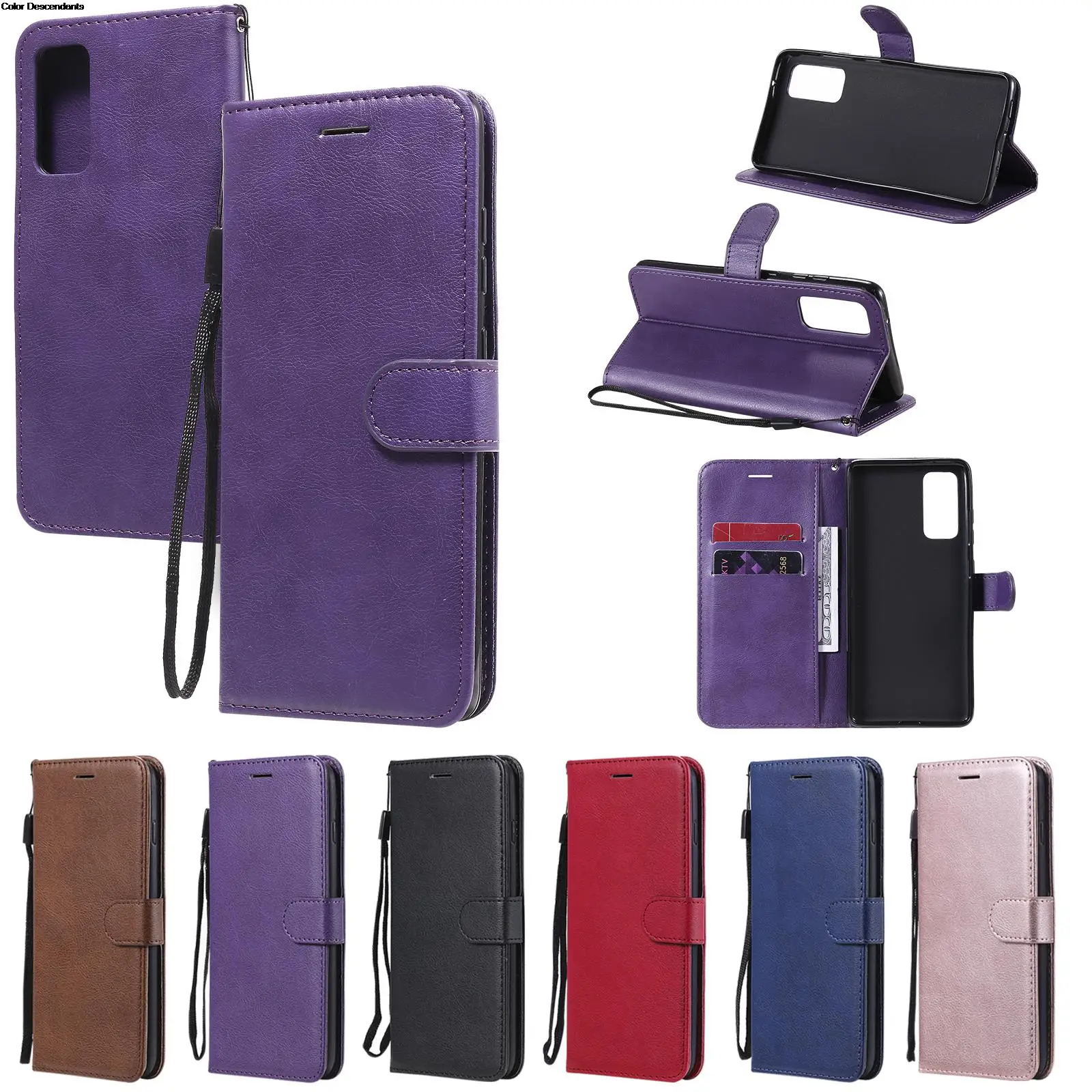 Luxury Wallet Flip Case For Samsung Galaxy A05 Cover Leather Solid color Magnetic funda SM-A055F on SM-A055M lanyard Phone shell