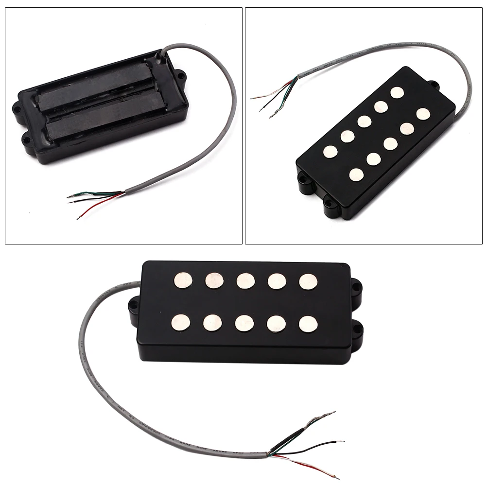 

5 String Bass Guitar Parts and Accessories Open Style Pickup Replacement Pickups Bridge Neck