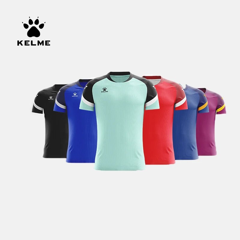 KELME-Camiseta de Futebol de Manga Curta Masculina, Camisa de Futebol, Sportswear, Original, Equipa Infantil, Personalização, 8151ZB1007