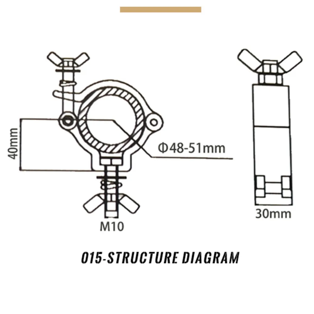 Dj Light Hook 46-51mm Alumimun Alloy O Clamp Stage Hanger C Hooks Moving Head Bracket Heavy Duty Clamps Lighting Accessory Tent