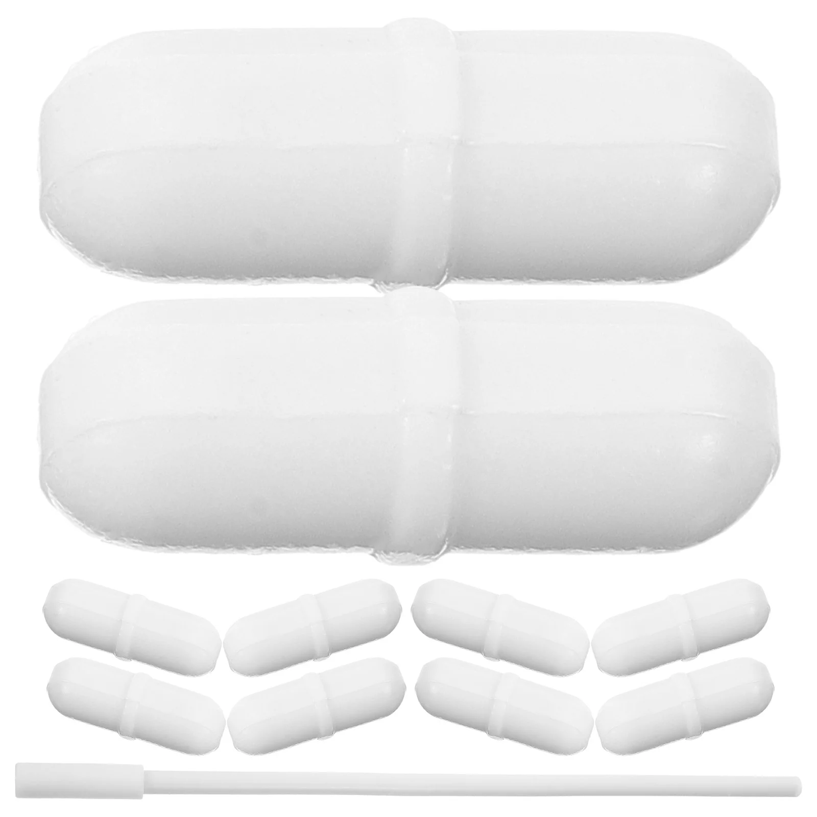 

10 Pcs Magnetic Stirring Rod Rotating Field Bars Stirrer Cylinder Chemical Resistant Laboratory Retriever Mixer PTFE Practical