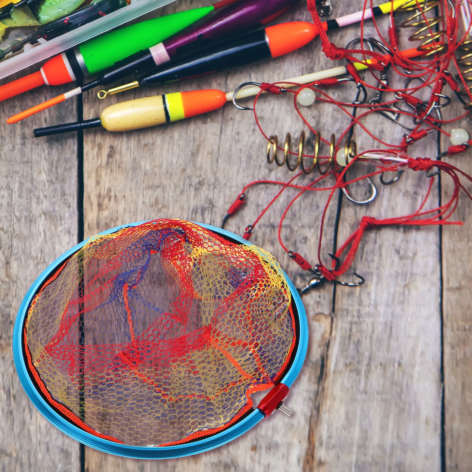 

Aluminum Alloy Round Fishing Landing Net Thick Stable Large Basket Designed for Kayak Fishing Fishpond Beach Use