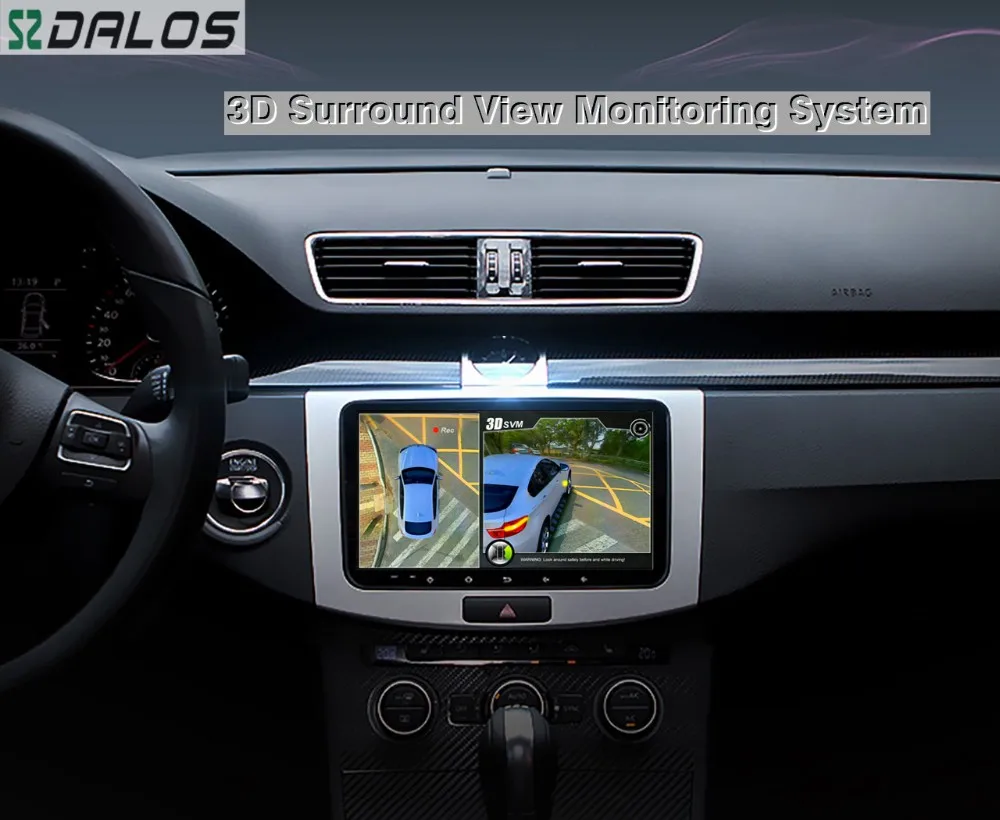 Dalos Original Newest HD 3D 360 Surround View System Driving Support Bird View Panorama System 4 Car Camera 1080P DVR G-Sensor