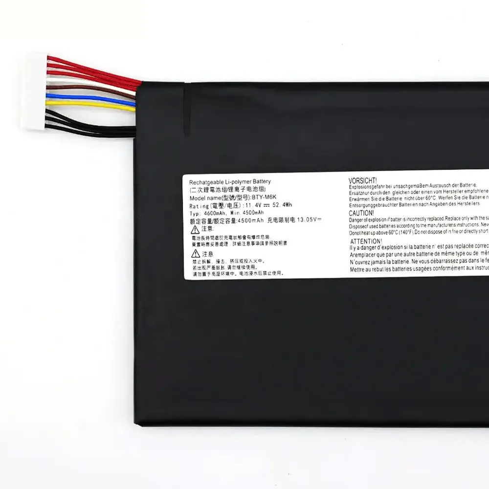 Imagem -02 - Brandnew Genuíno Original Bty-m6k 11.4v 52.4wh Bateria do Portátil para Msi Gf65 Fino 9sd 9se 9sex 9sexr 10sdr 10se Gs73vr