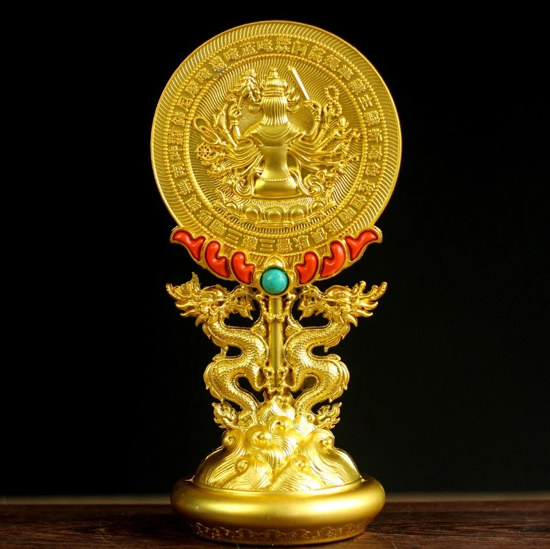 Junti Mirror Alloy Supply Tang Mi Buddhist Supplies Junti Buddha Mother Treasure Mirror Tantric Ornament Religion 19cm