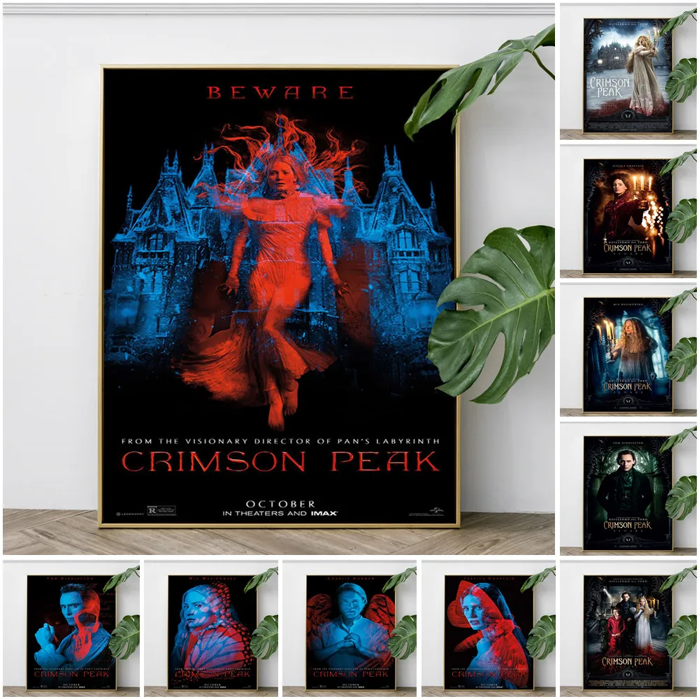 Crimson Peak Gothic Romance Horror Film Art Print Poster Movie Vintage Wall Stickers Video Room Cinema Decor Canvas Painting