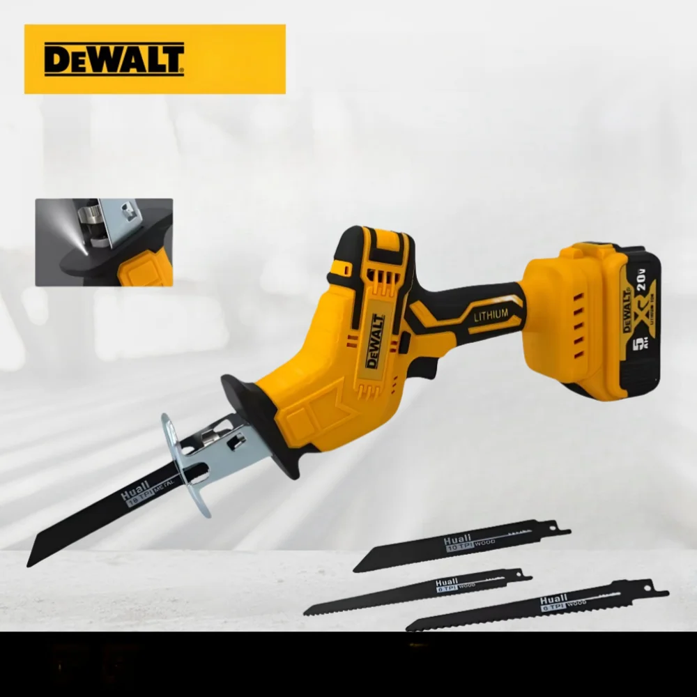 

Dewalt 20V Battery Cordless Electric Reciprocating Saw for Wood / Metal Cutting with 4pcs Blades Portable Power Tool