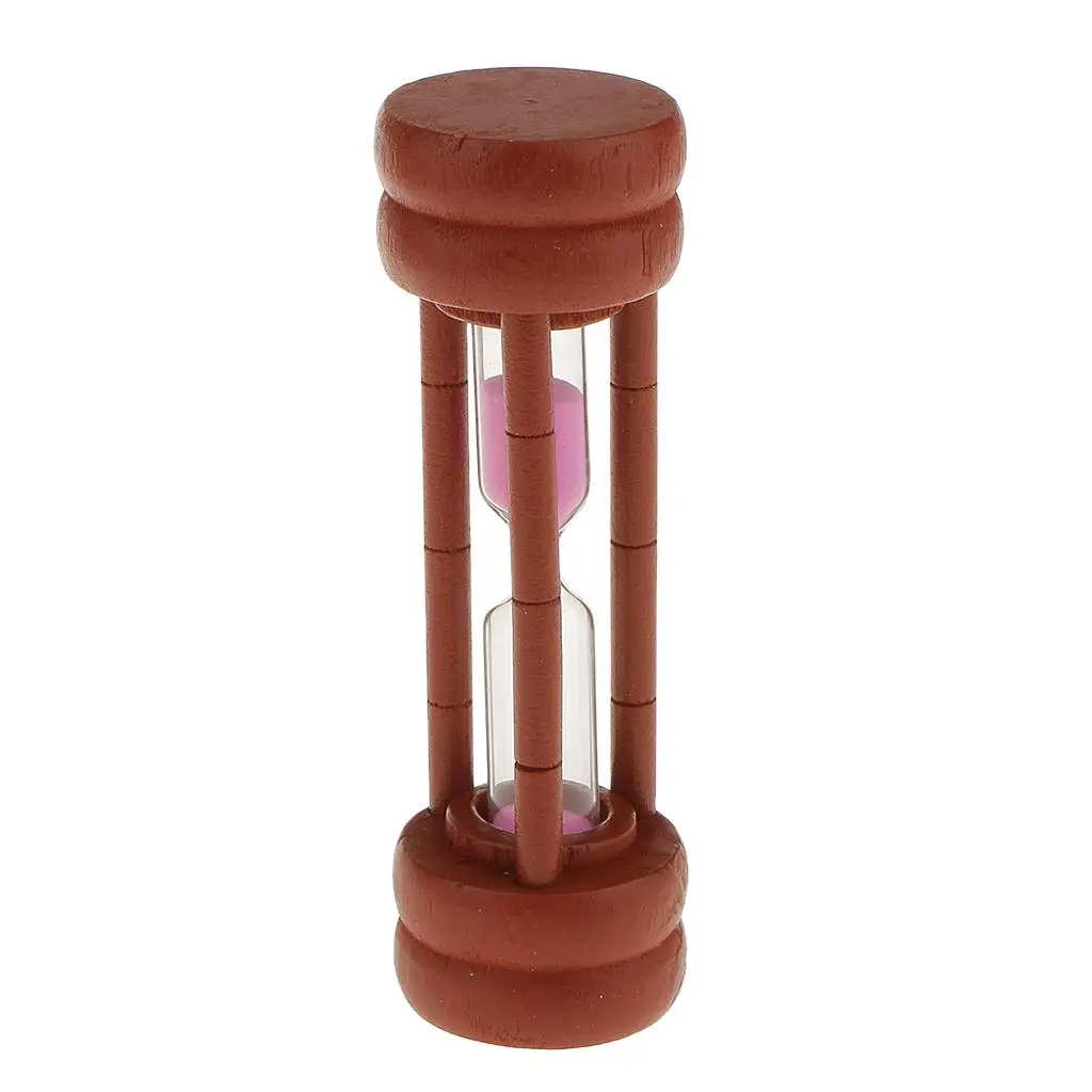 Wood Glass Hourglass 2 Minute Sand Timer for Cooking Special Needs Autism Home Decoration