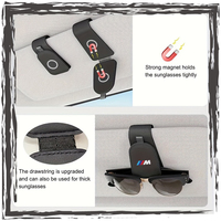 Car glasses frame magnetic PU leather fashion glasses clip For BMW M E34 E36 E60 E90 E46 E39 E70 F10 F20 F30 X5 X6 X1 M3 M5