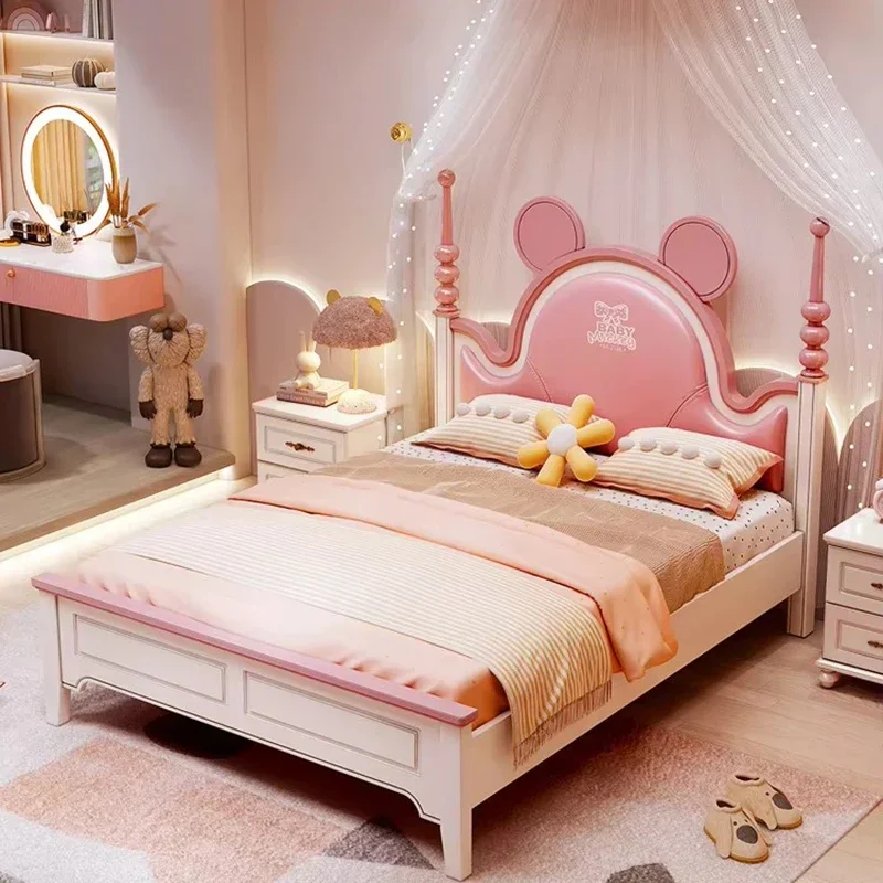 سرير أوروبي حديث فاخر للأميرة موفر للمساحة سرير مزدوج إطارات سرير أطفال فردي لغرفة نوم الفندق Beliche