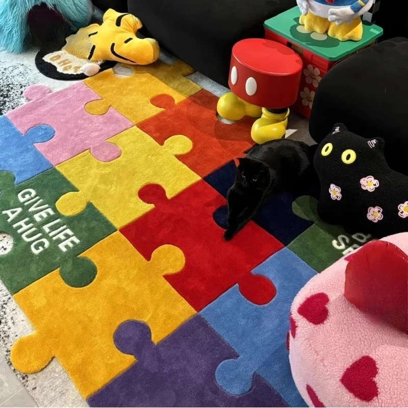 

Dopamine color whole living room coffee table carpet bedroom bedside creative carpet floor mat
