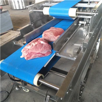 Cinta transportadora de acero inoxidable 304, máquina de fileteado de pechugas de pollo pequeño, cortadora Horizontal de carne fresca