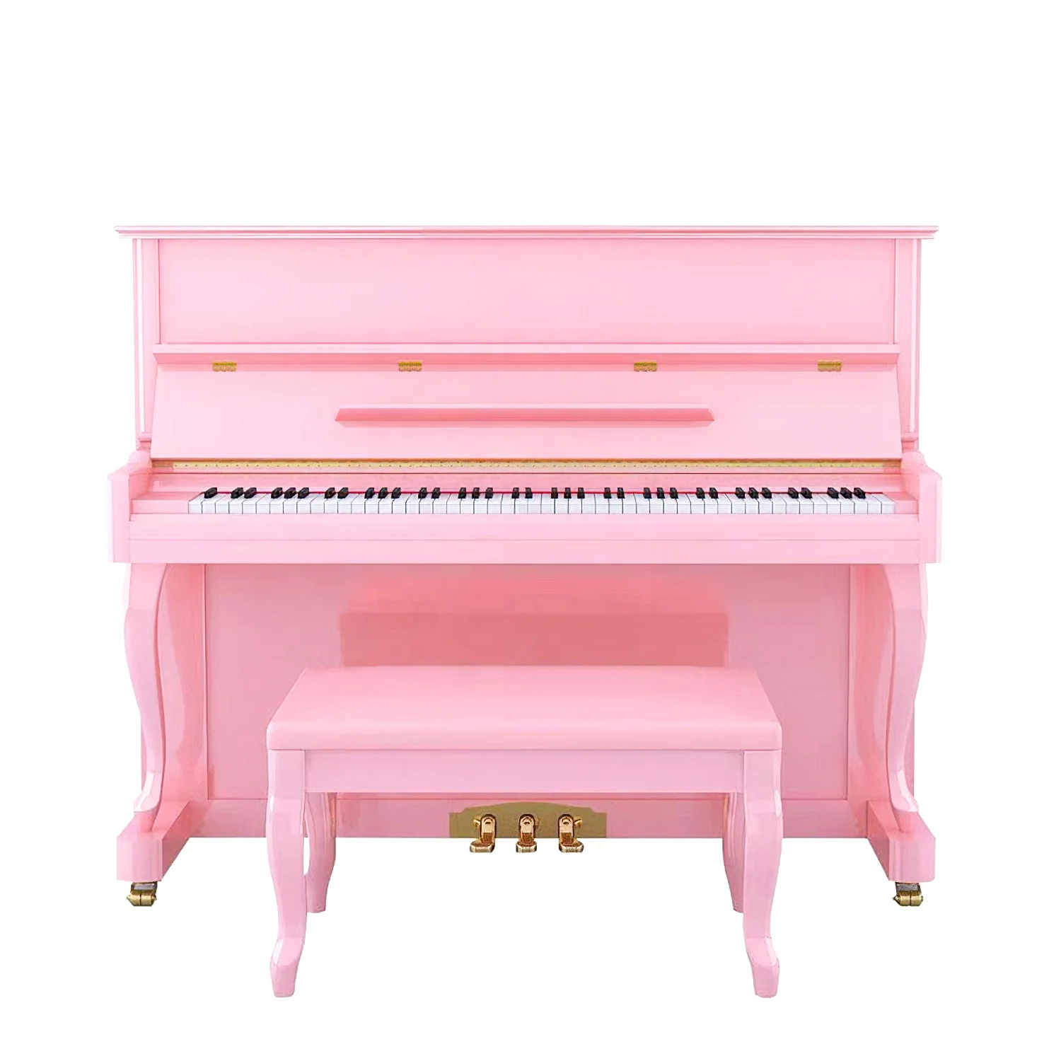 Starway Brand Pink Baking Classic Varnish Mechanical Real Acoustic 88 Keys Upright Piano