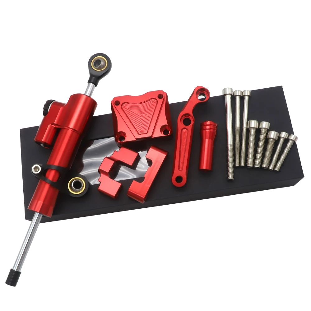 

For Kawasaki Ninja 300 NINJA300 EX300 2013-2017 Motorcycle CNC Aluminum Steering Damper Stabilizer Adjustable Bracket Mount Kit