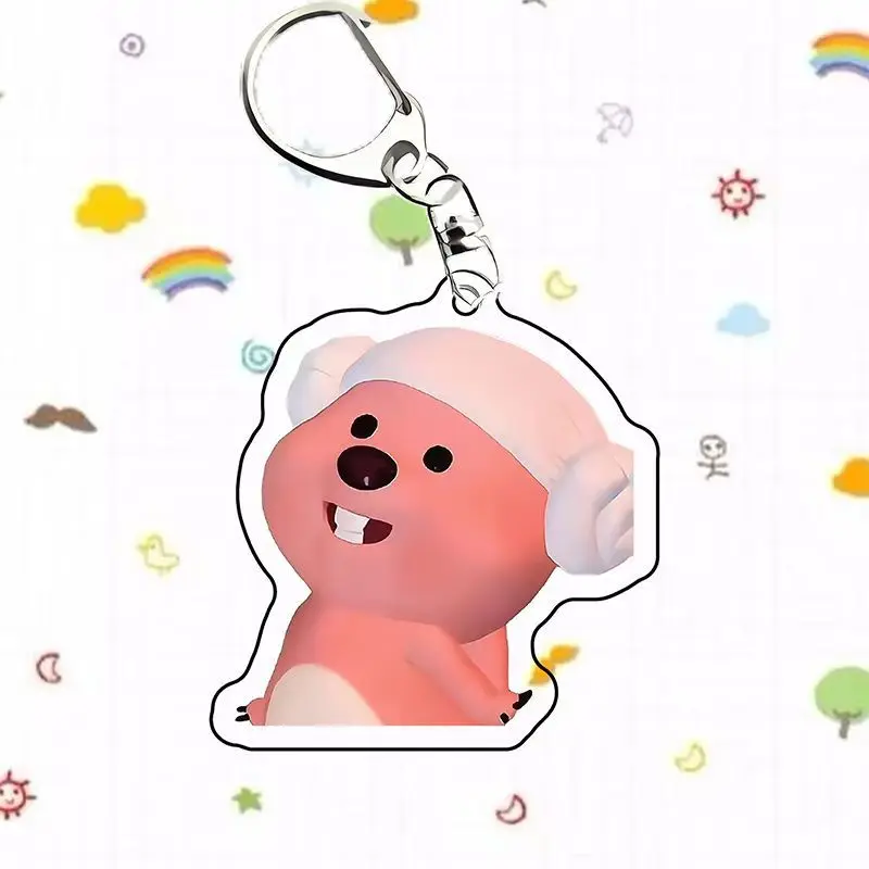 Novo loopy personalidade de alto valor criativo anime personagem periférico mochila pingente bonito kawaii dos desenhos animados acrílico chaveiro presente