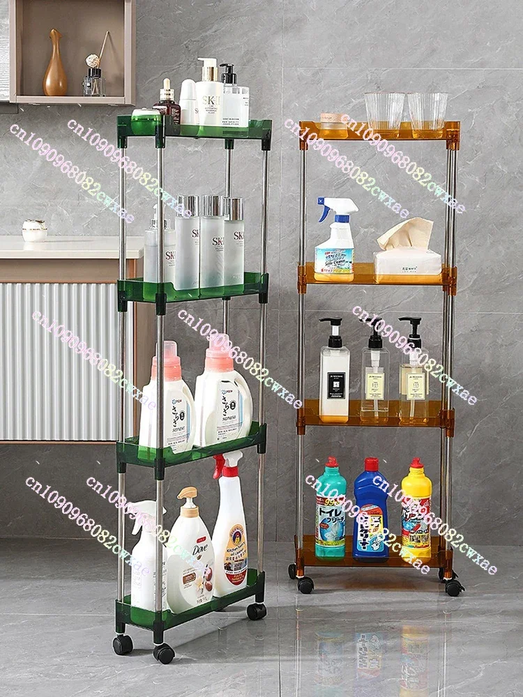 

Modern 4-tier Shelves Bathroom Storage Multipurpose Toilet Floor Rack Elegant Kitchen Corner Organizers Shower Accessories