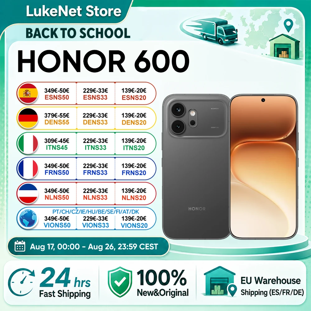 HONOR 600 5G Smartphone EU-Version 200MP AI Ultra-Nachtkamera 6400mAh Snapdragon 7 Gen4 AI-Taste 6,57" AMOLED 80W Superladung