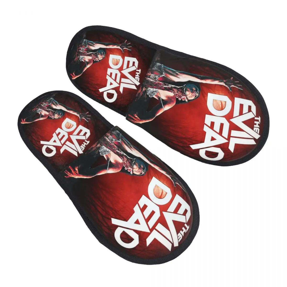 Custom Evil Dead Memory Foam Slippers Women Cozy Warm Supernatural Horror Movie House Slippers