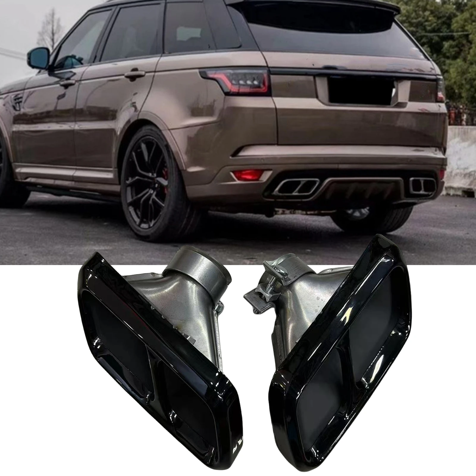 Rear Exhaust Pipe Muffler Tip Tail Exhause Tailpipe For Land Rover Range Rover Sport SVR 2014 2015 2016 2017 2018 2019 2020 2021