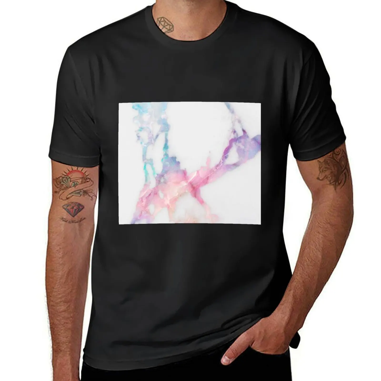 Unicorn Vein Marble T-Shirt blanks summer tops quick drying mens graphic t-shirts funny