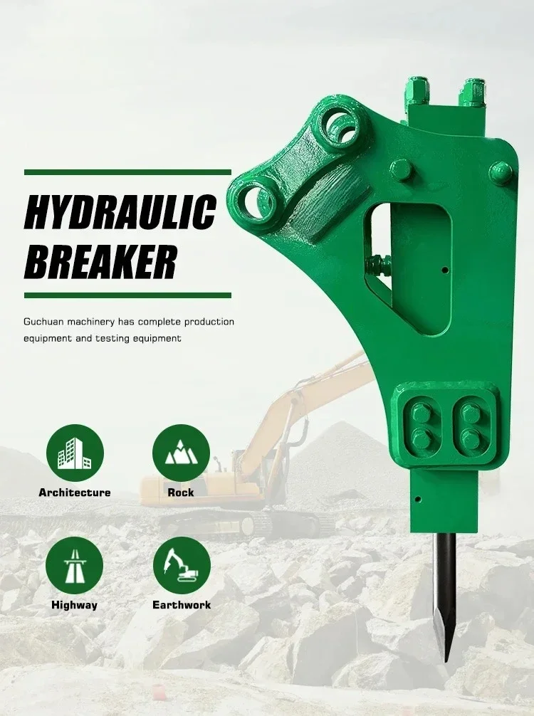 Mini Backhoe Excavator Hydraulic Breaker Jack Hammer SB10 SB20 SB30 SB40 New Condition Heavy Duty Construction Equipment Tool