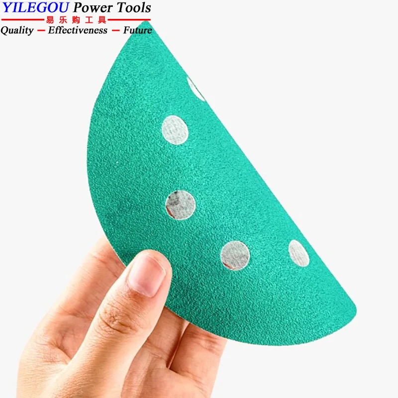 100 قطعة 125 مللي متر 8 حفرة ورقة جلخ وطحن القرص. 5 "مستدير يتدفقون ورق الصنفرة الجاف. السيارات الجافة طحن تلميع الصنفرة #3