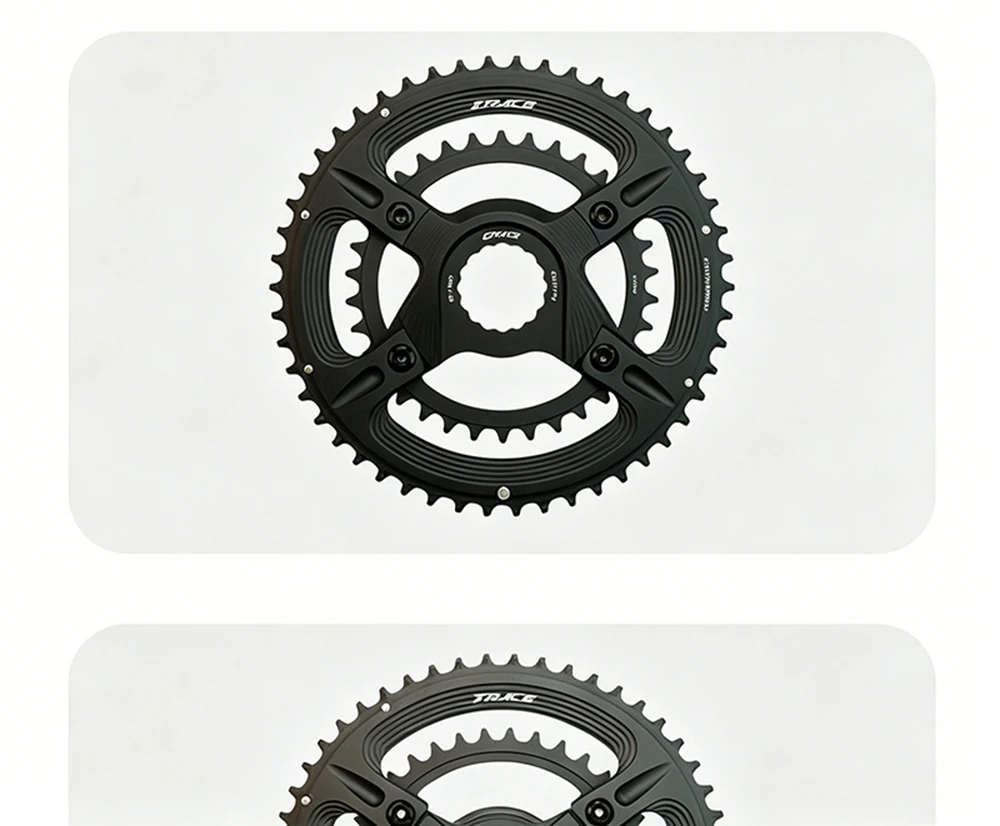 ZRACE Asymmetrisches Kettenblatt für Rennräder 110BCD 4-Bolzen, 105 FC-R7000 / ULTEGRA FC-R8000 / DURA-ACE FC-R9100, 50-34T 52-36T 53-39T – Detail 7