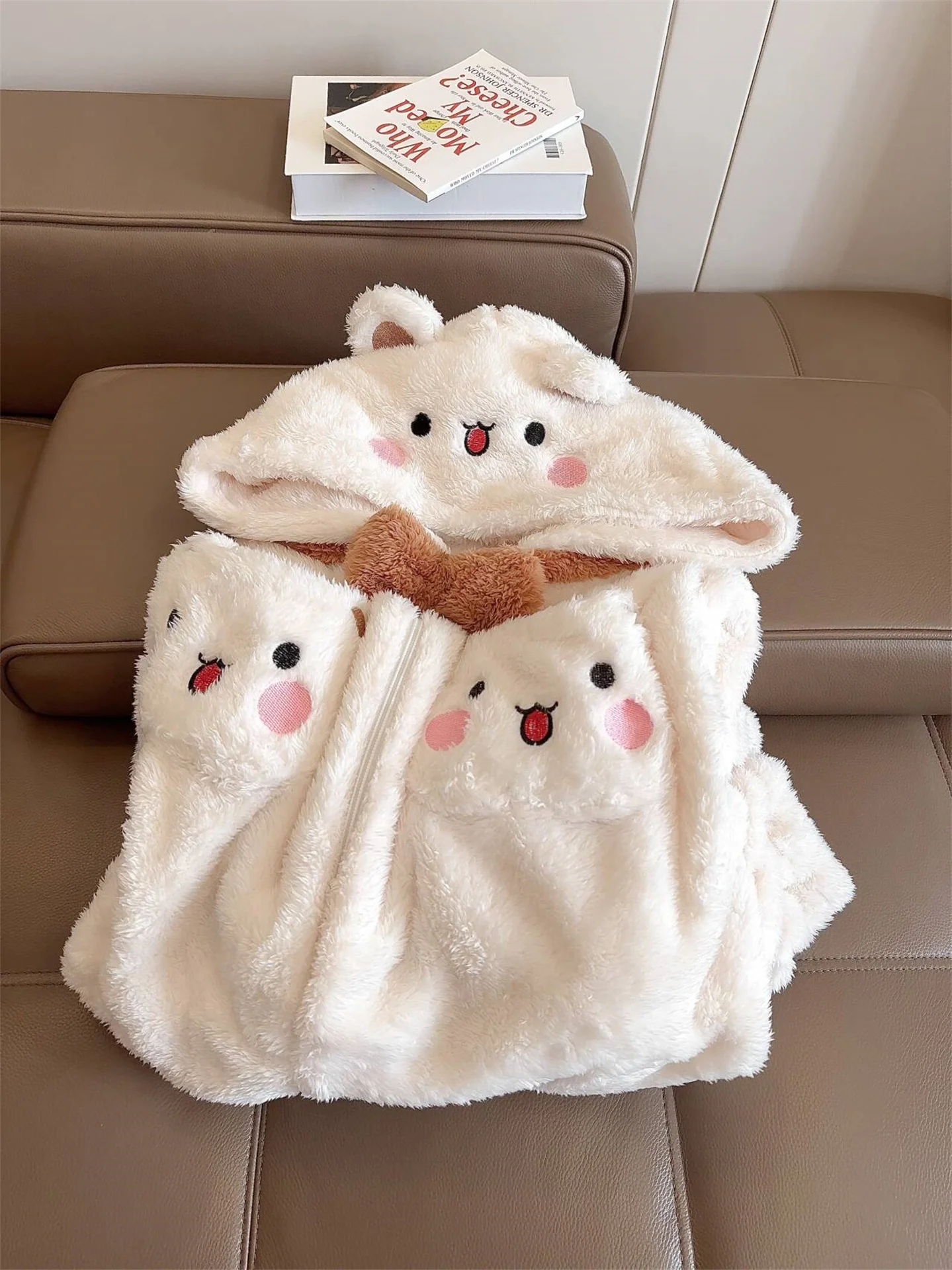 Thiened Coral Fce Onesie Pajamas Women's Winter Sle Cartoon Warm
