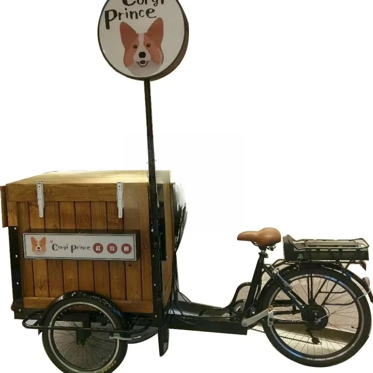 

2026 Cake Retail Electric Tricycle Caogo Bike with 3 Wheel Mobile Trailer Cart