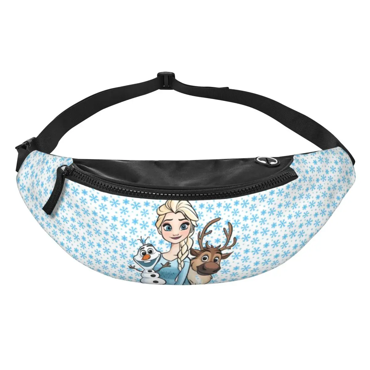 

Custom F-Frozen Cartoon Fanny Bag Crossbody Waist Pack Men Women Running Phone Money Pouch