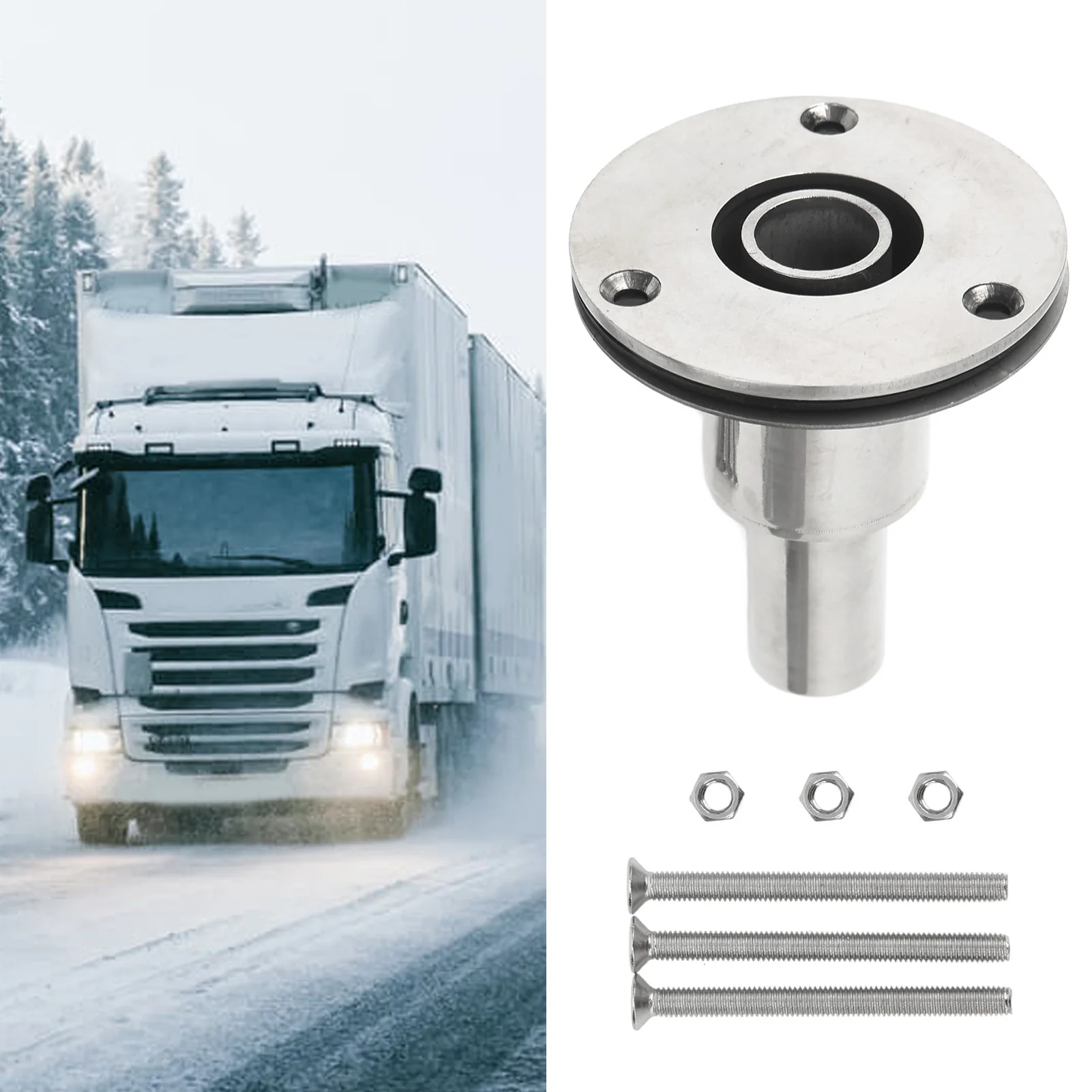 

0.9in 22.9mm Stainless Steel Grade Straight Thru Hull Exhaust Skin Fitting with Heat Shield for Vehicle Boat