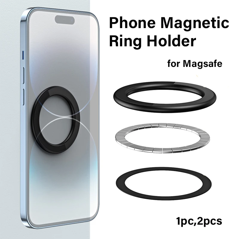 Penyangga Cincin Magnetik Ponsel untuk Magsafe Super Magnet Stand Braket Logam Ponsel untuk iPhone 17 16 15 Dudukan Magnet di Mobil
